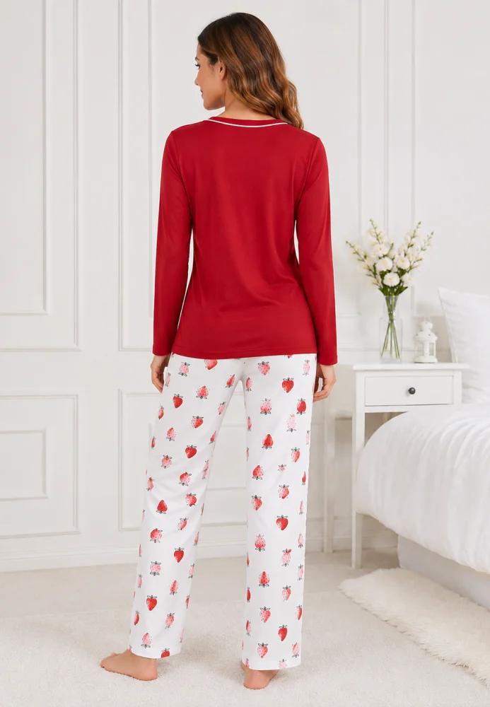 Pijama Damă cu Mâneci Lungi și Pantaloni Lungi — imagine 2