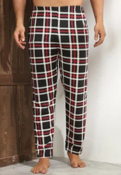 Pantaloni de Pijama Bărbați, cu Dungi Roșii