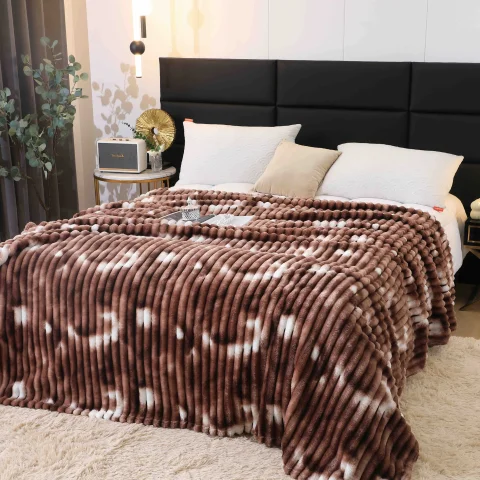 Pătură Pufoasă Cocolino 200 × 230 cm,Maro