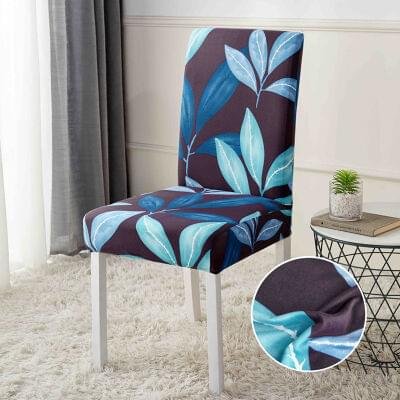 Huse Elastice pentru Scaune, Set 6 Piese, cu Model Floral