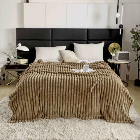 Pătură Pufoasă Cocolino 200 × 230 cm,Maro Deschis