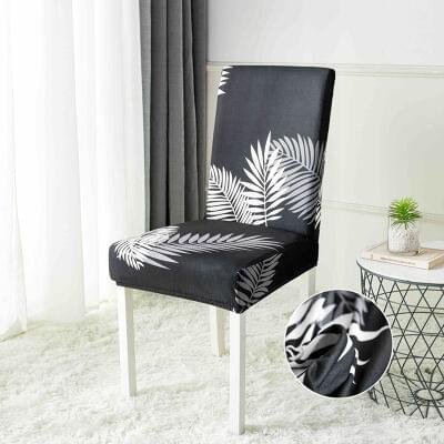 Huse Elastice pentru Scaune, Set 6 Piese, Negru