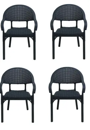 Set 4 Scaune Grădină Caliope Gri