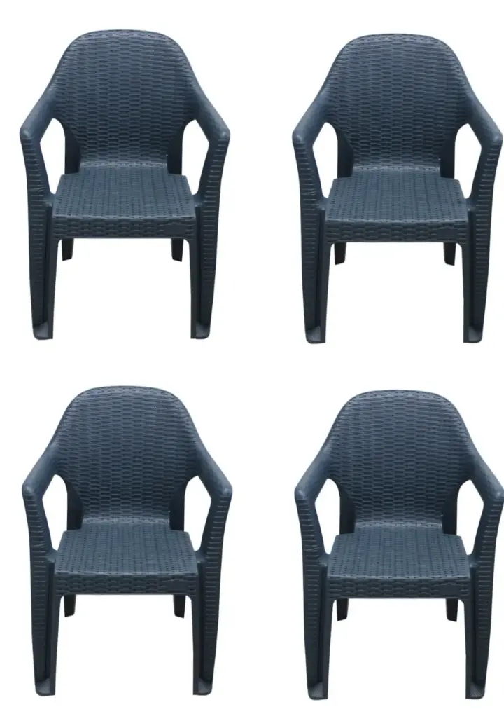 Set 4 Scaune Grădină Polo Gri