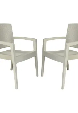 Set 4 Scaune Grădină Vega Crem