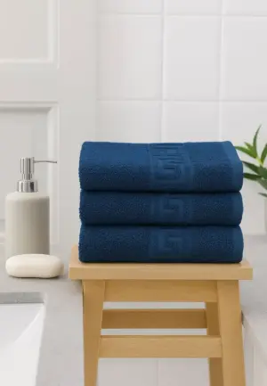 Prosoape Bumbac Set 3 Bucăți, 50×90 cm, 500 g – Bleumarin