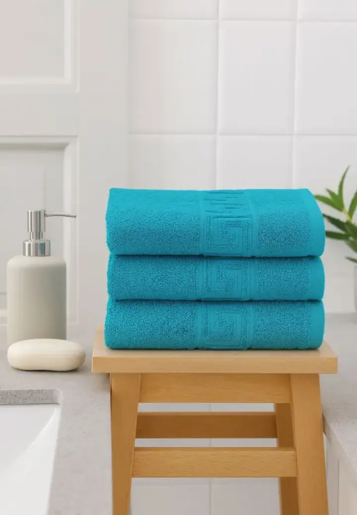 Prosoape Bumbac Set 3 Bucăți, 50×90 cm, 500 g – Verde