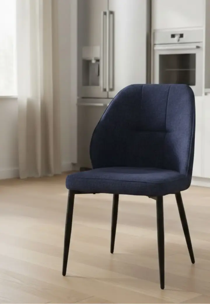 Scaun Velto Albastru din Material Textil