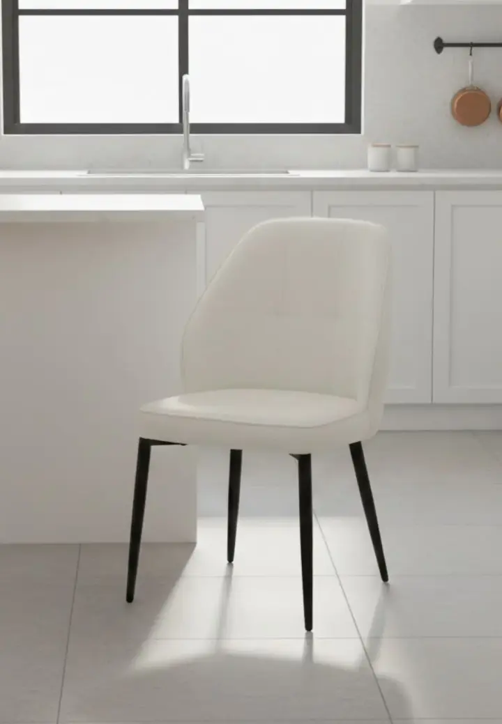 Scaun Velto Crem din Material Textil