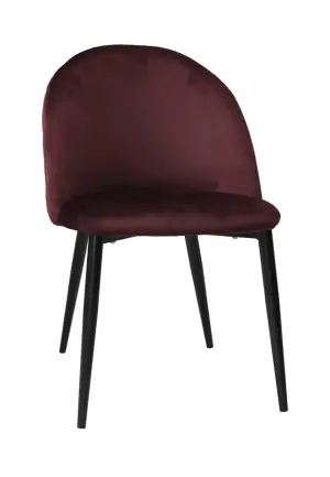 Scaun Bella Bordo cu Picior Negru din Textil