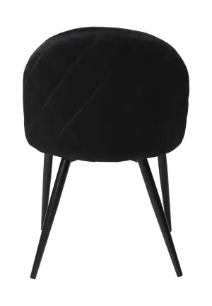 Scaun Bella Negru cu Picior Negru din Textil