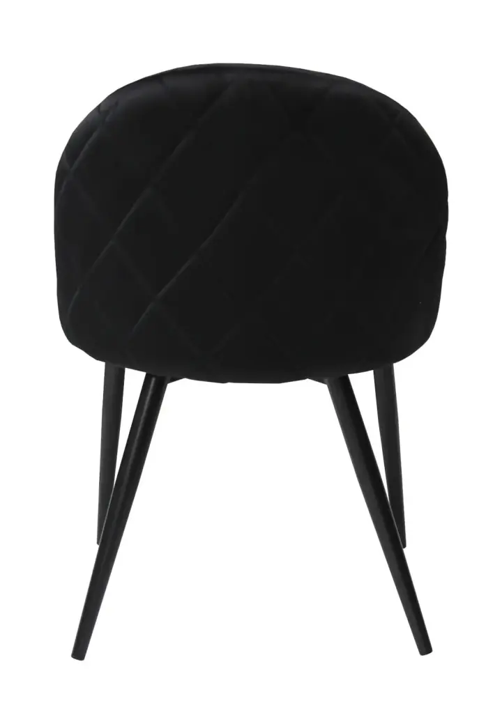 Scaun Bella Negru cu Picior Negru din Textil