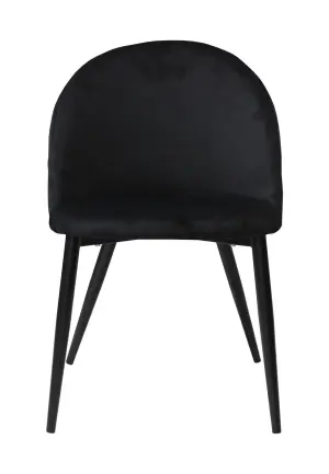 Scaun Bella Negru cu Picior Negru din Textil