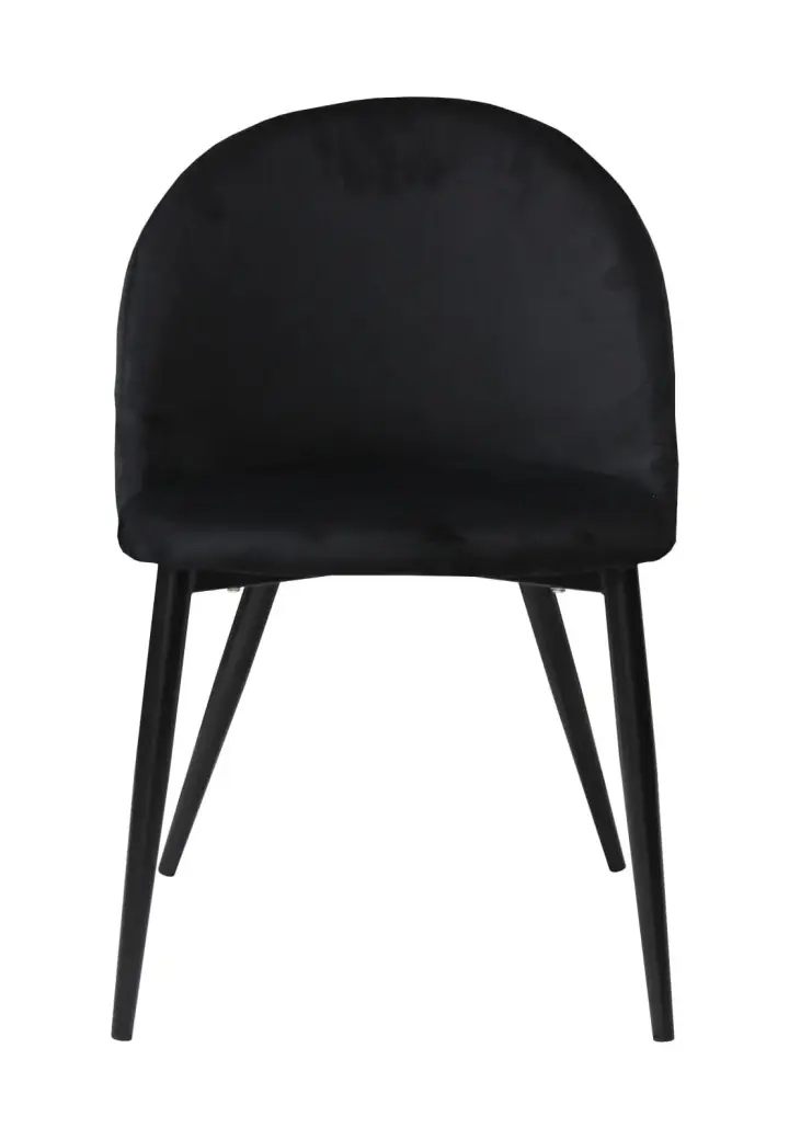 Scaun Bella Negru cu Picior Negru din Textil