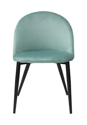 Scaun Bella Verde Aqua cu Picior Negru din Textil