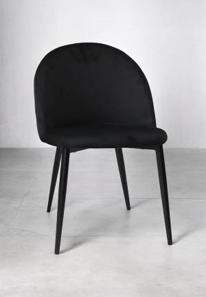 Scaun Bella Negru cu Picior Negru din Textil