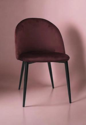 Scaun Bella Bordo cu Picior Negru din Textil