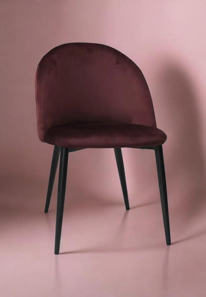 Scaun Bella Bordo cu Picior Negru din Textil