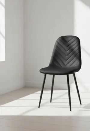 Scaun Bya Negru din Catifea Babyface