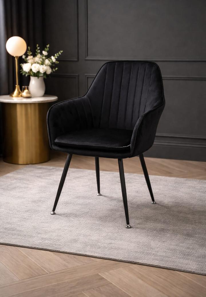 Scaun Coral Negru Catifea Babyface