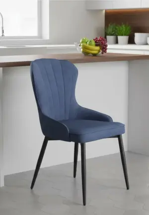 Scaun Linea Albastru Catifea Babyface