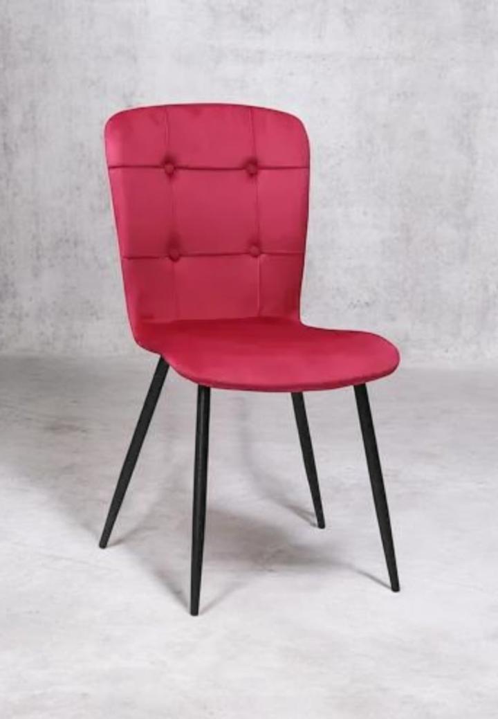 Scaun Luca Roșu Fucsia din Catifea Babyface