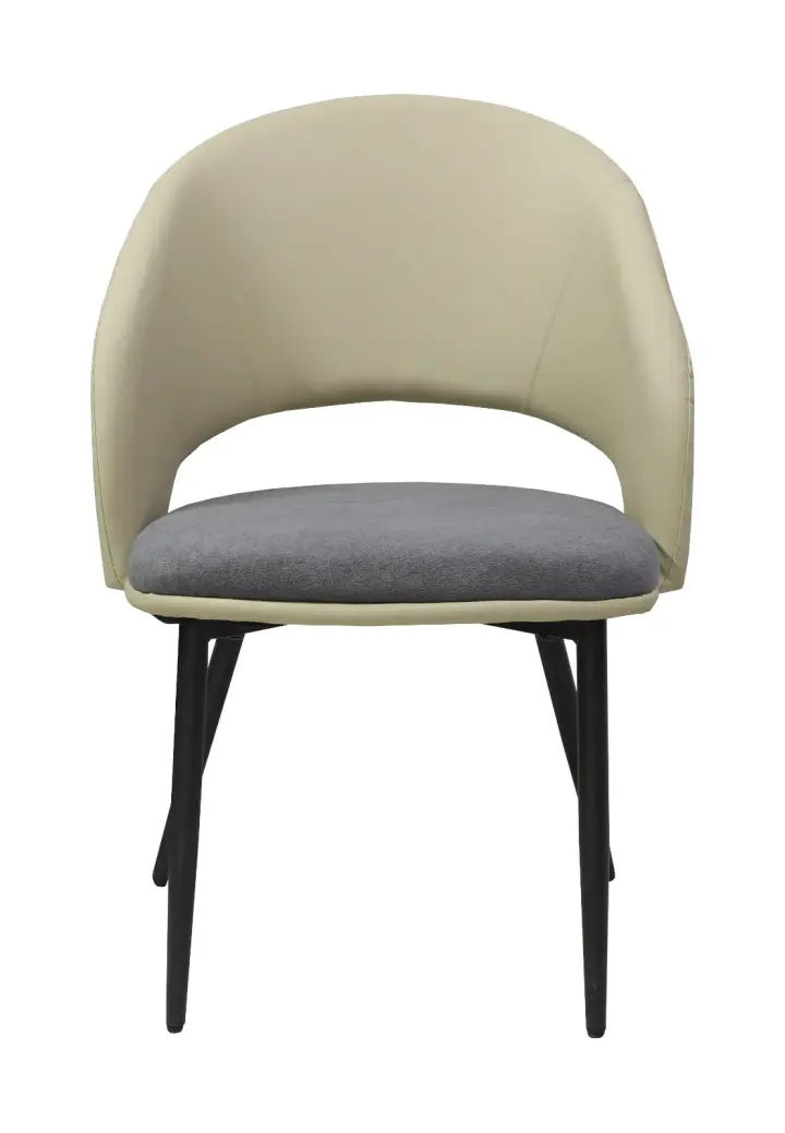 Scaun Magnus Crem Gri Piele Ecologică, Textil