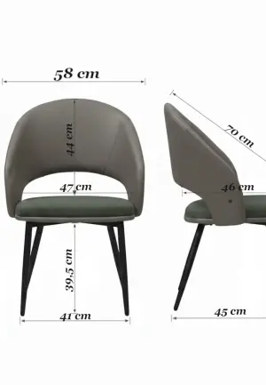 Scaun Magnus Maro Verde Piele Ecologică, Textil