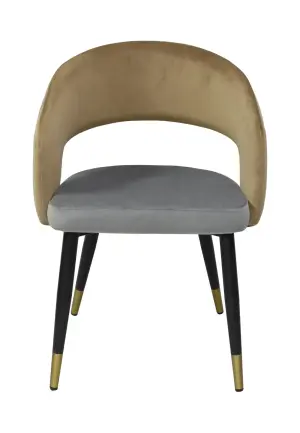 Scaun Monaco Gri Bej din Catifea Babyface