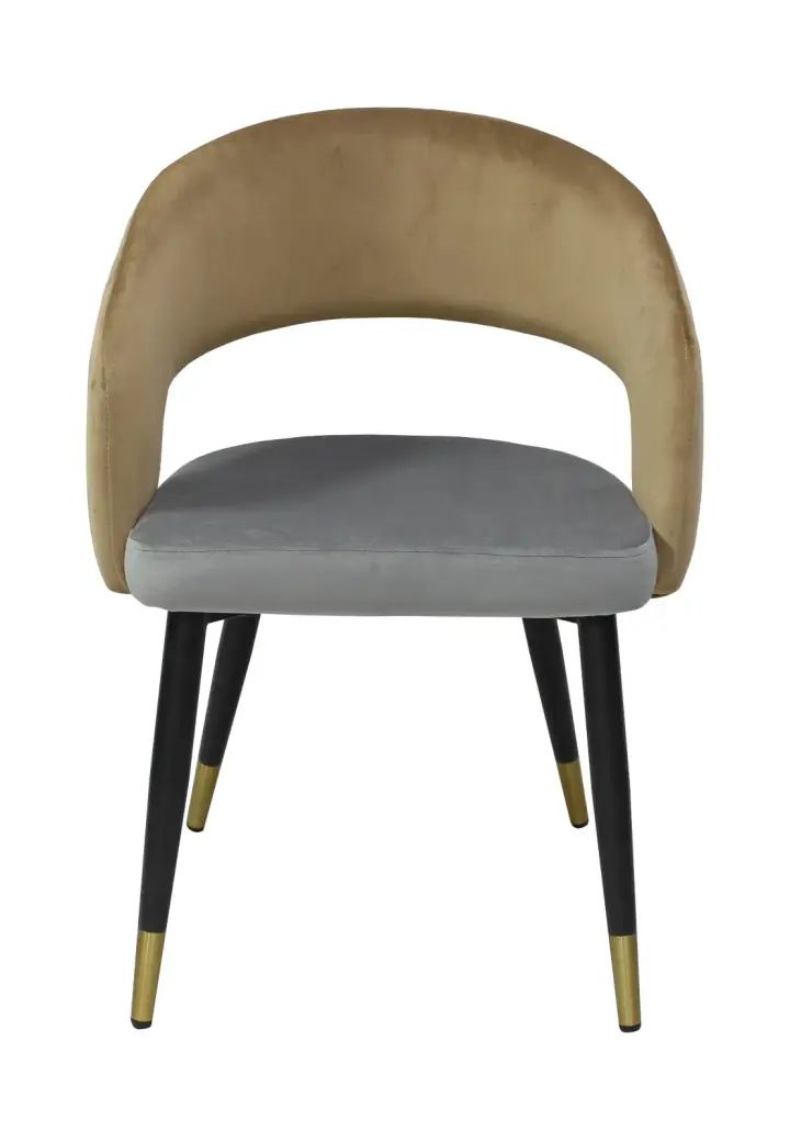 Scaun Monaco Gri Bej din Catifea Babyface