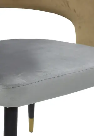 Scaun Monaco Gri Bej din Catifea Babyface