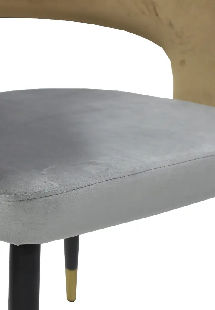 Scaun Monaco Gri Bej din Catifea Babyface