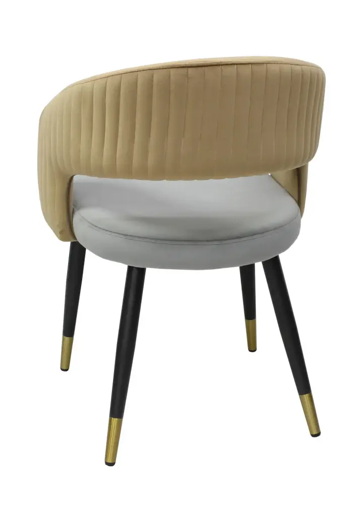 Scaun Monaco Gri Bej din Catifea Babyface