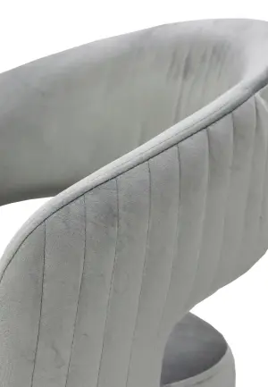 Scaun Monaco Gri din Catifea Babyface