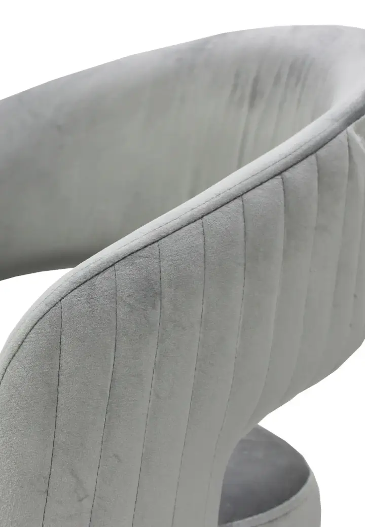 Scaun Monaco Gri din Catifea Babyface