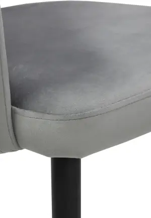 Scaun Monaco Gri din Catifea Babyface
