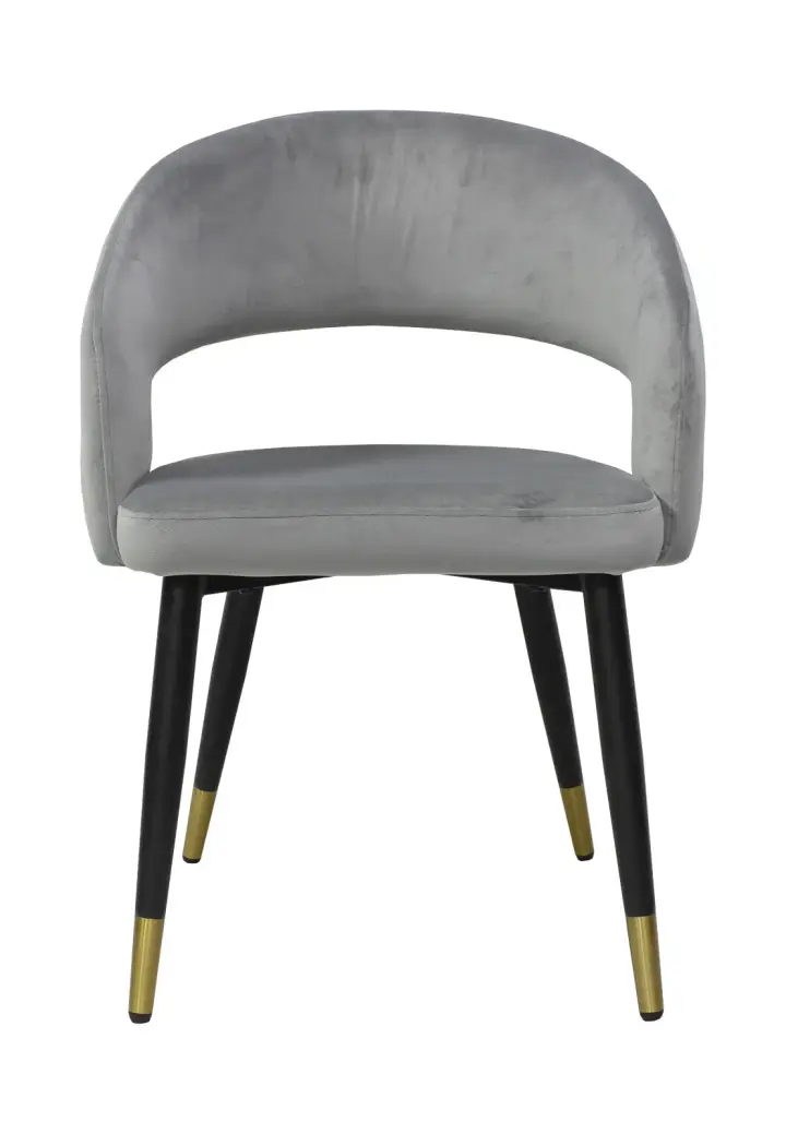Scaun Monaco Gri din Catifea Babyface