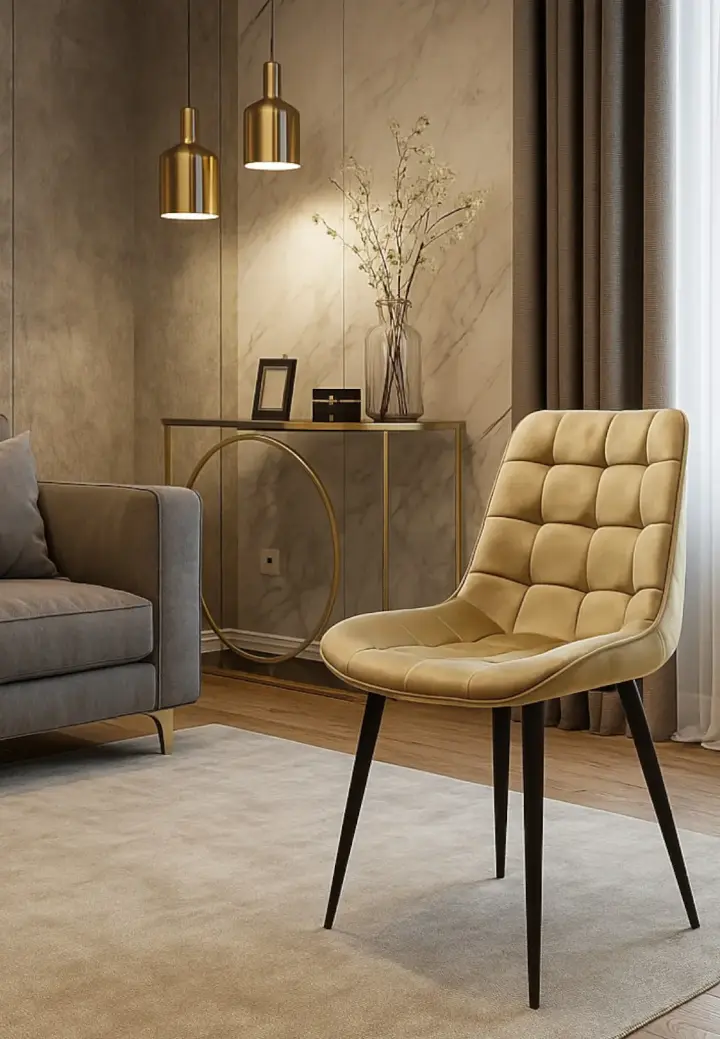 Scaun Onix Bej din Catifea Babyface