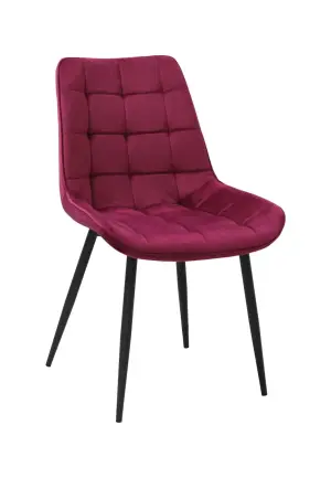 Scaun Onix Bordo din Catifea Babyface