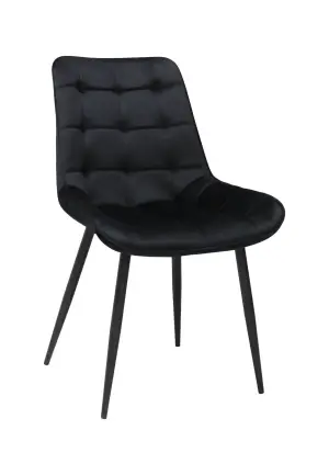 Scaun Onix Negru din Catifea Babyface