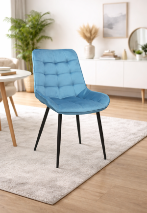 Scaun Onix Turcoaz Deschis din Catifea Babyface