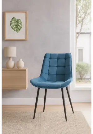 Scaun Onix Turcoaz din Catifea Babyface