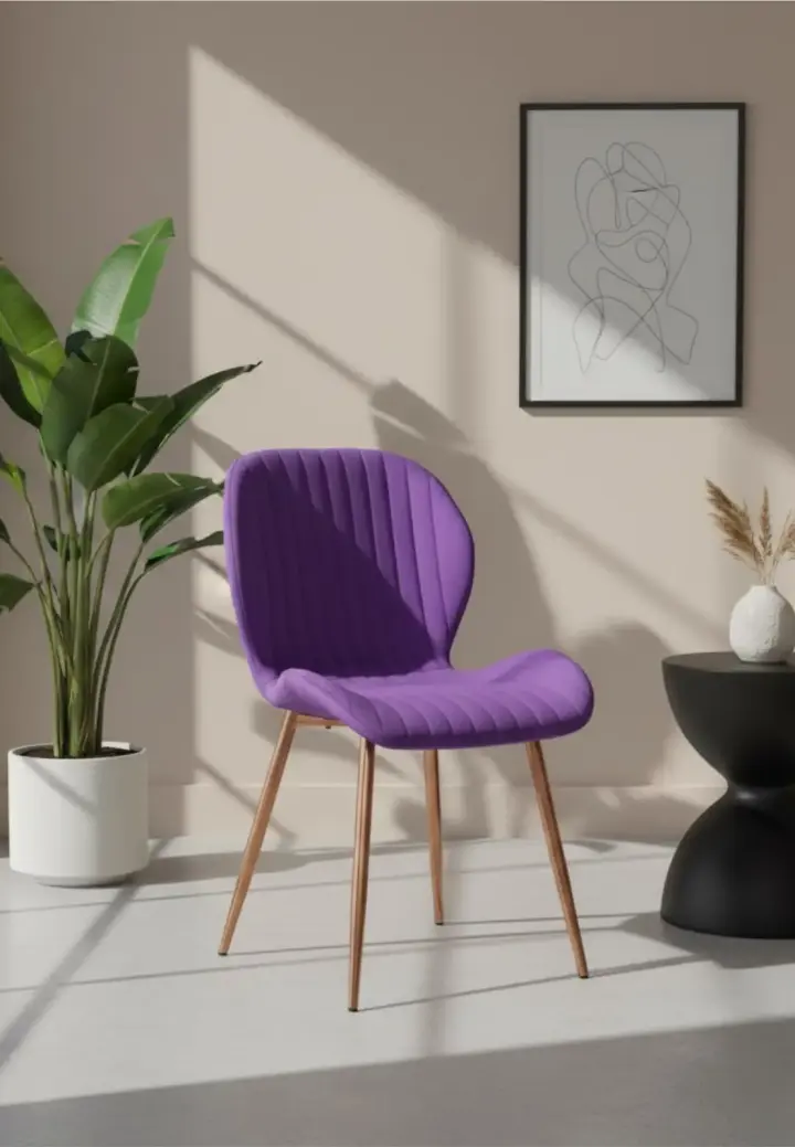 Scaun Opal Mov Picior Gold Rose – Catifea Babyface