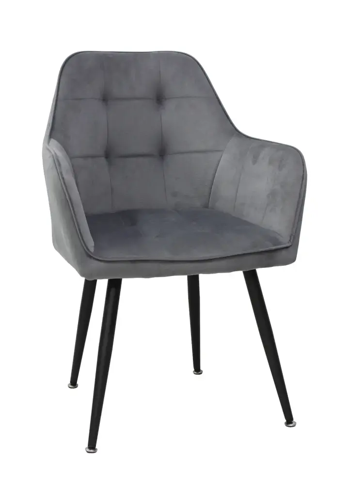 Scaun Perla Gri din Catifea Babyface