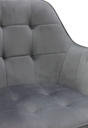 Scaun Perla Gri din Catifea Babyface