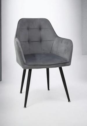 Scaun Perla Gri din Catifea Babyface