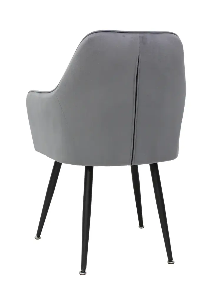 Scaun Perla Gri din Catifea Babyface