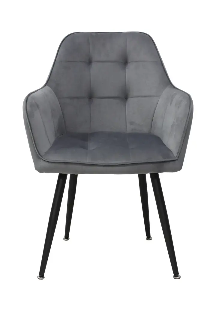 Scaun Perla Gri din Catifea Babyface