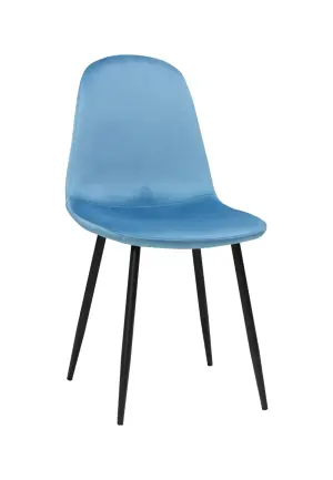 Scaun Rya Catifea Babyface Albastru Deschis