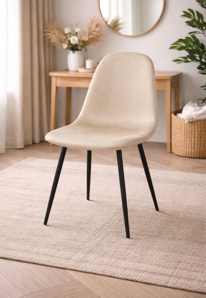 Scaun Rya Catifea Babyface Crem